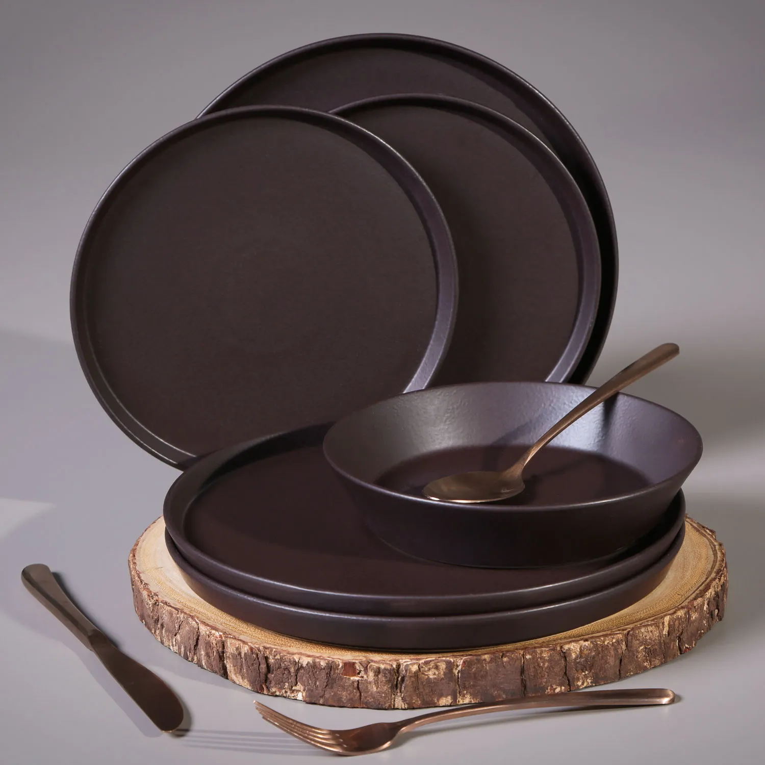 Conjunto com 6 Pratos de Sobremesa Neo Oak Ø21,5cm