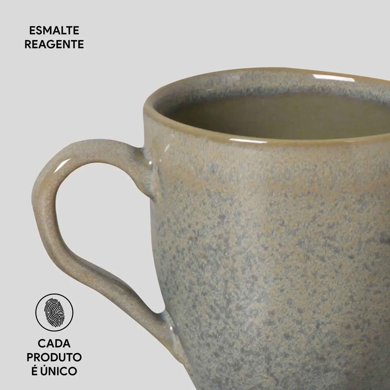 Conjunto com 4 Canecas Orgânico Green Granite 273ml
