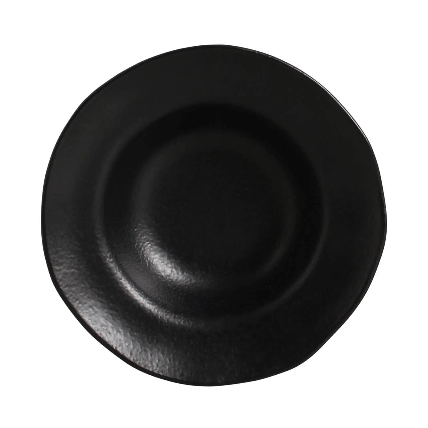 Conjunto com 4 Pratos de Entrada/Sobremesa Orgânico Preto Matte Ø19x5,5cm 250ml