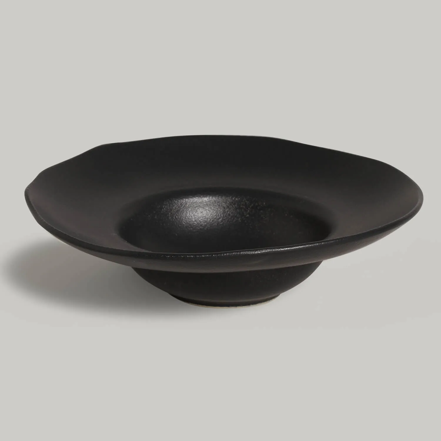 Conjunto com 4 Pratos de Massa Orgânico Preto Matte Ø28x6,5cm 450ml