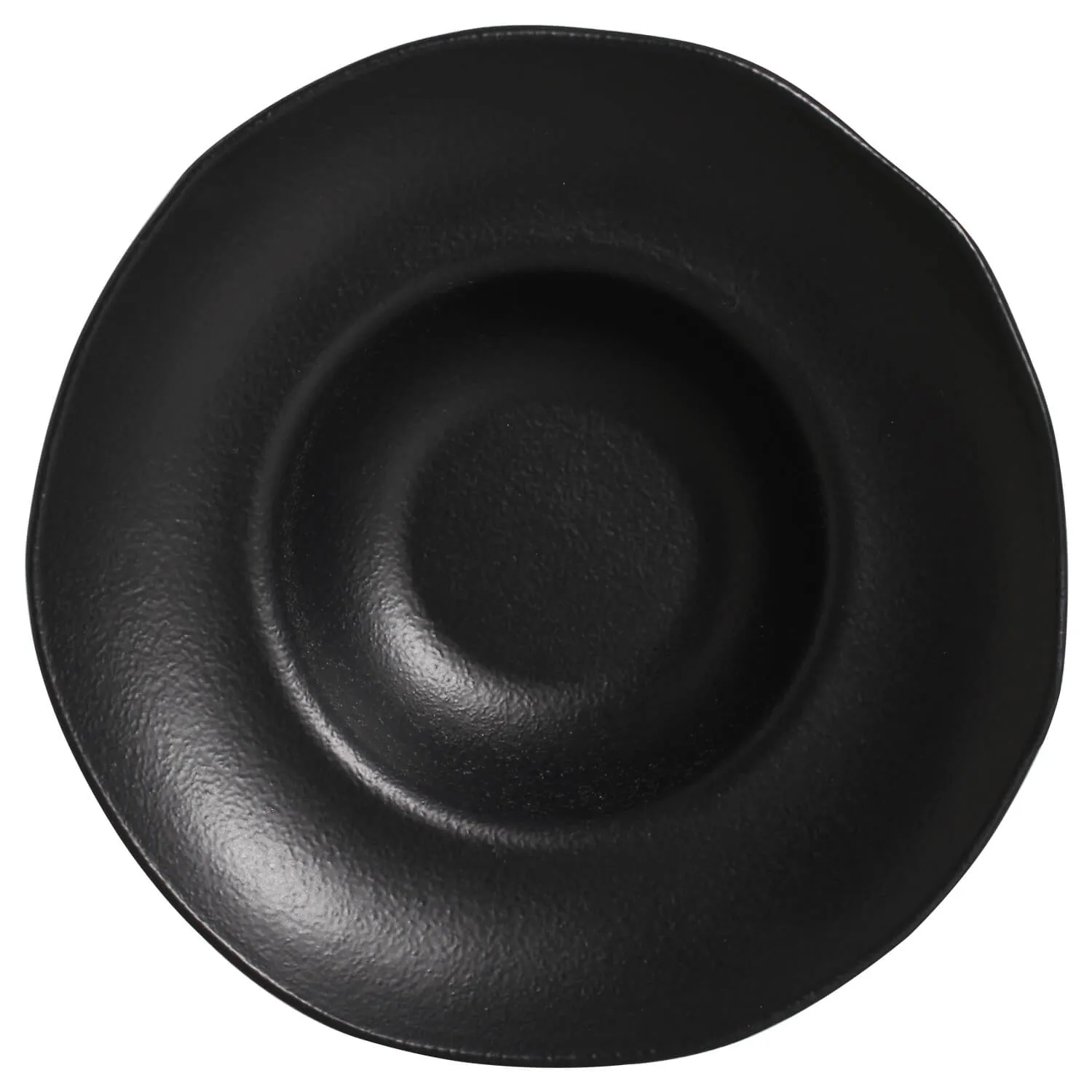 Conjunto com 4 Pratos de Massa Orgânico Preto Matte Ø28x6,5cm 450ml