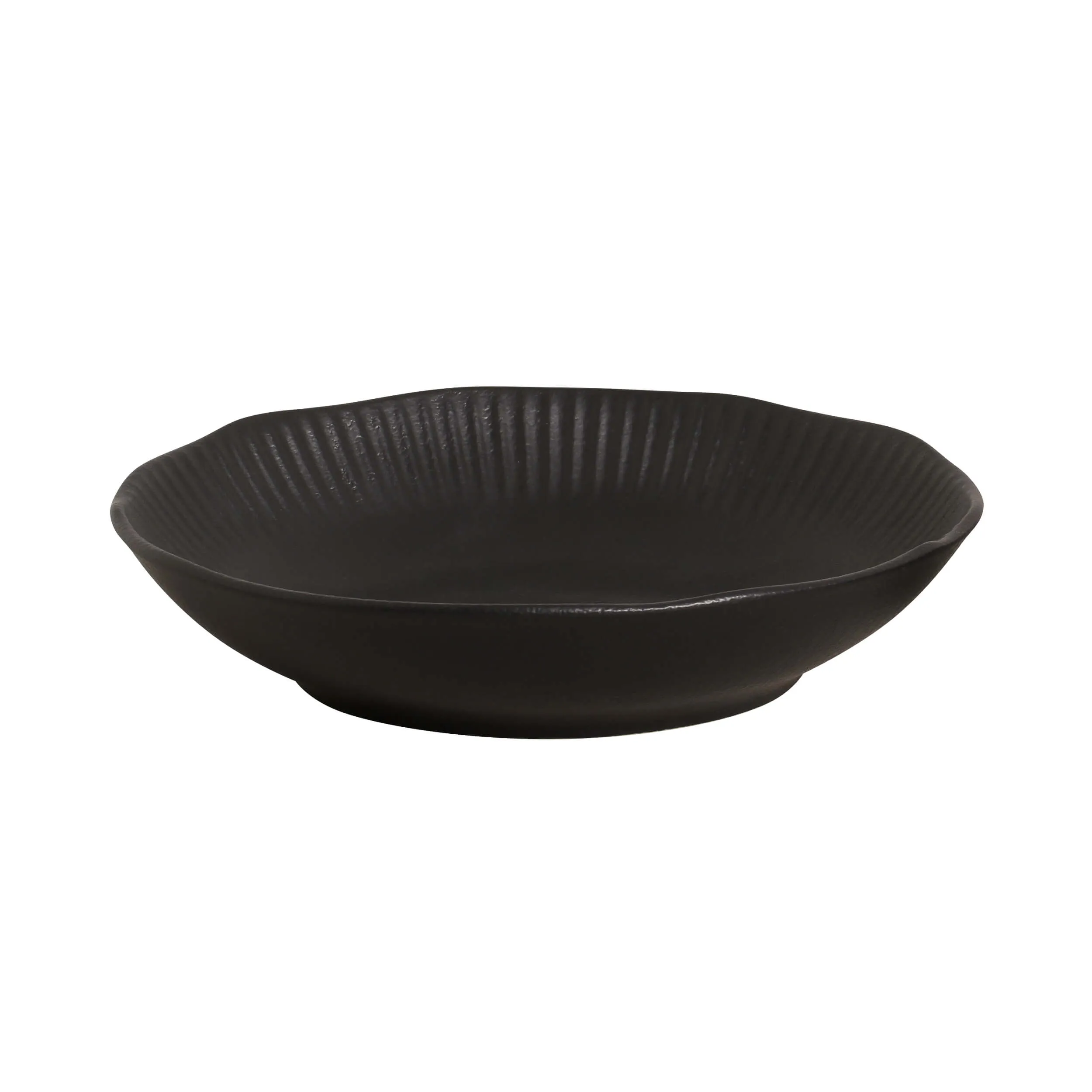 Conjunto com 6 Pratos Fundo Linhas Preto Matte Ø22,5cm 830ml