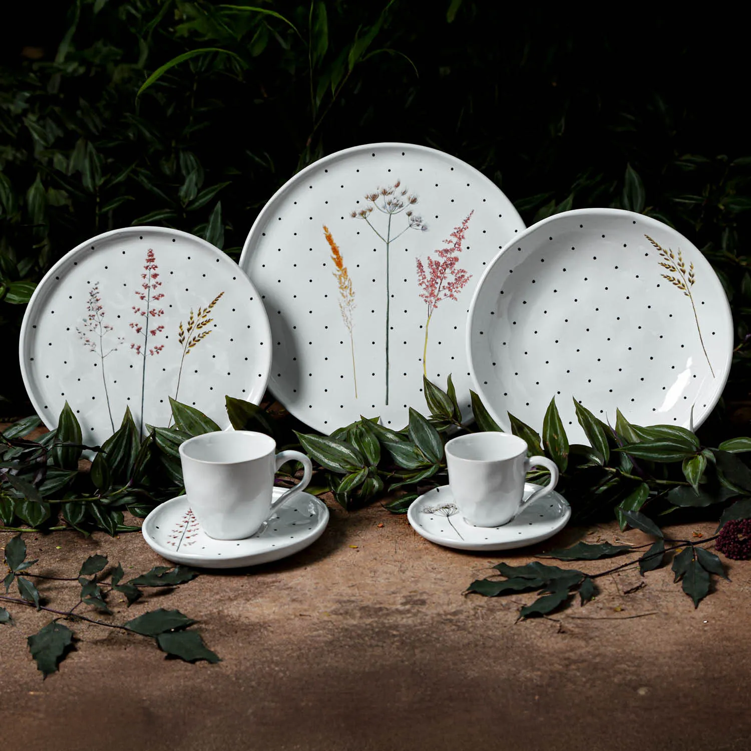 Conjunto com 6 Pratos Raso Bio Floralis Ø27,5cm