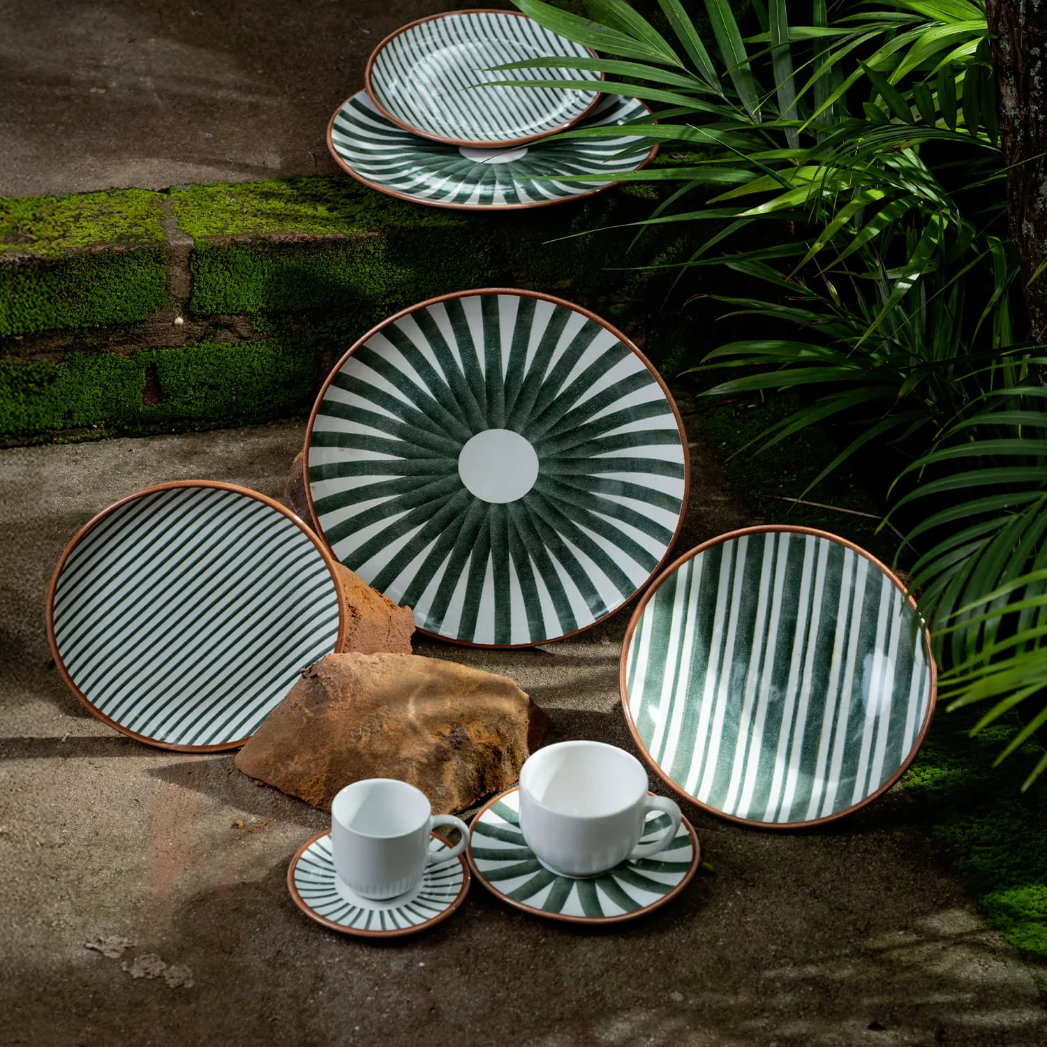 Conjunto com 6 Pratos Raso Coup Stoneware Equador Ø26cm