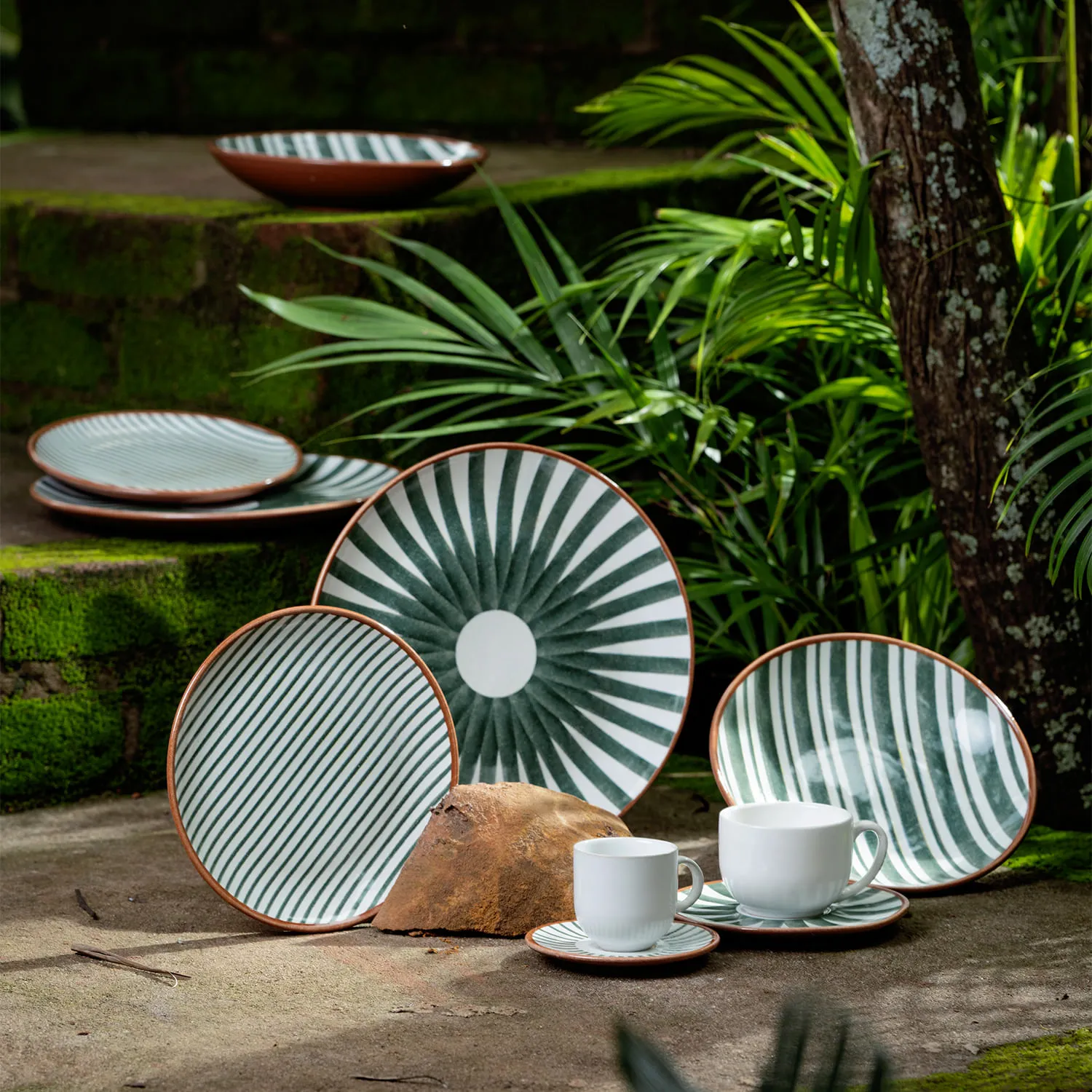 Conjunto com 6 Pratos Raso Coup Stoneware Equador Ø26cm