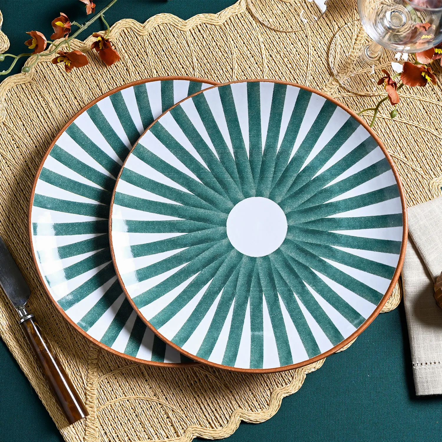Conjunto com 6 Pratos Raso Coup Stoneware Equador Ø26cm