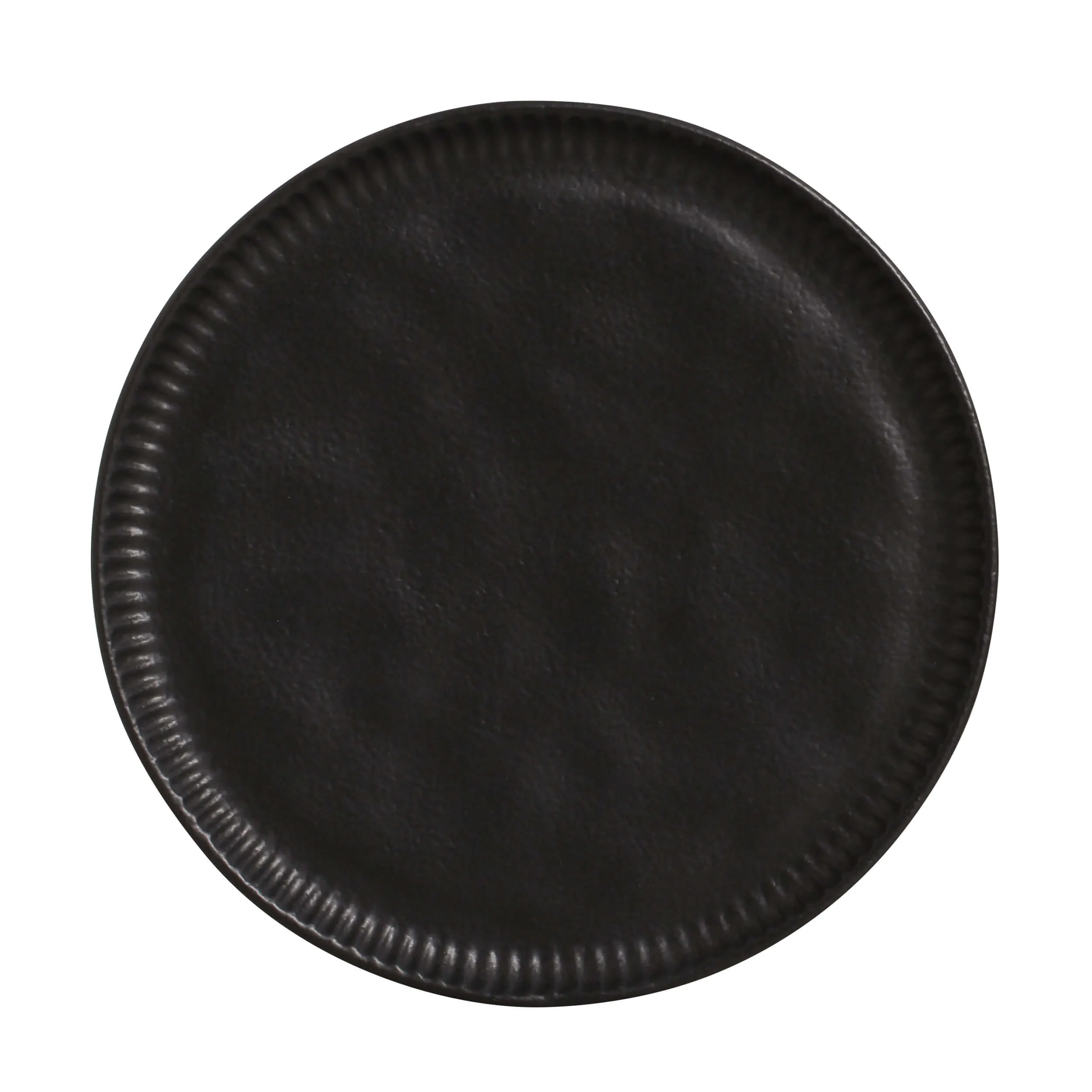 Conjunto com 6 Pratos Raso Linhas Preto Matte Ø27,5cm