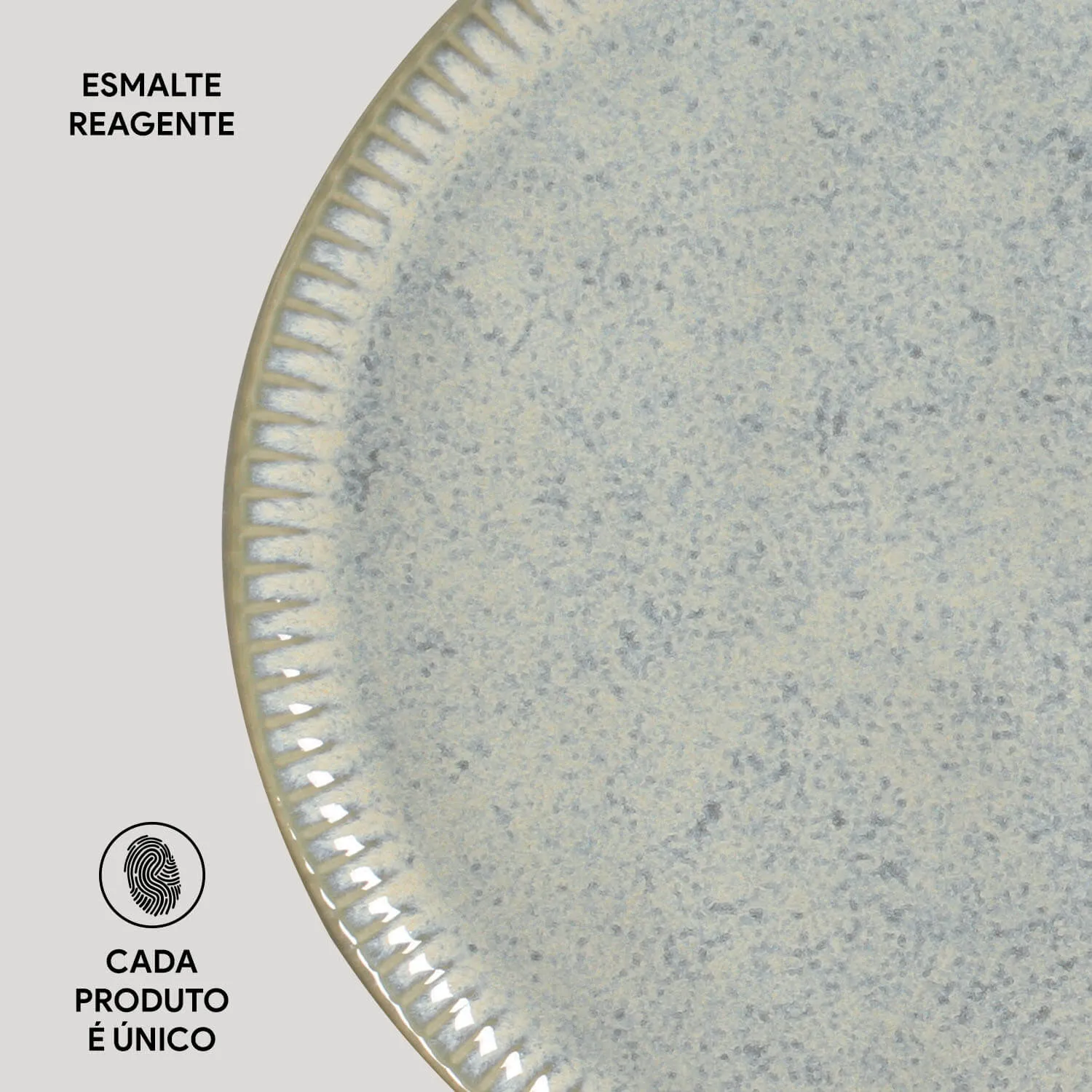 Conjunto com 6 Pratos Raso Linhas Green Granite Ø27,5cm