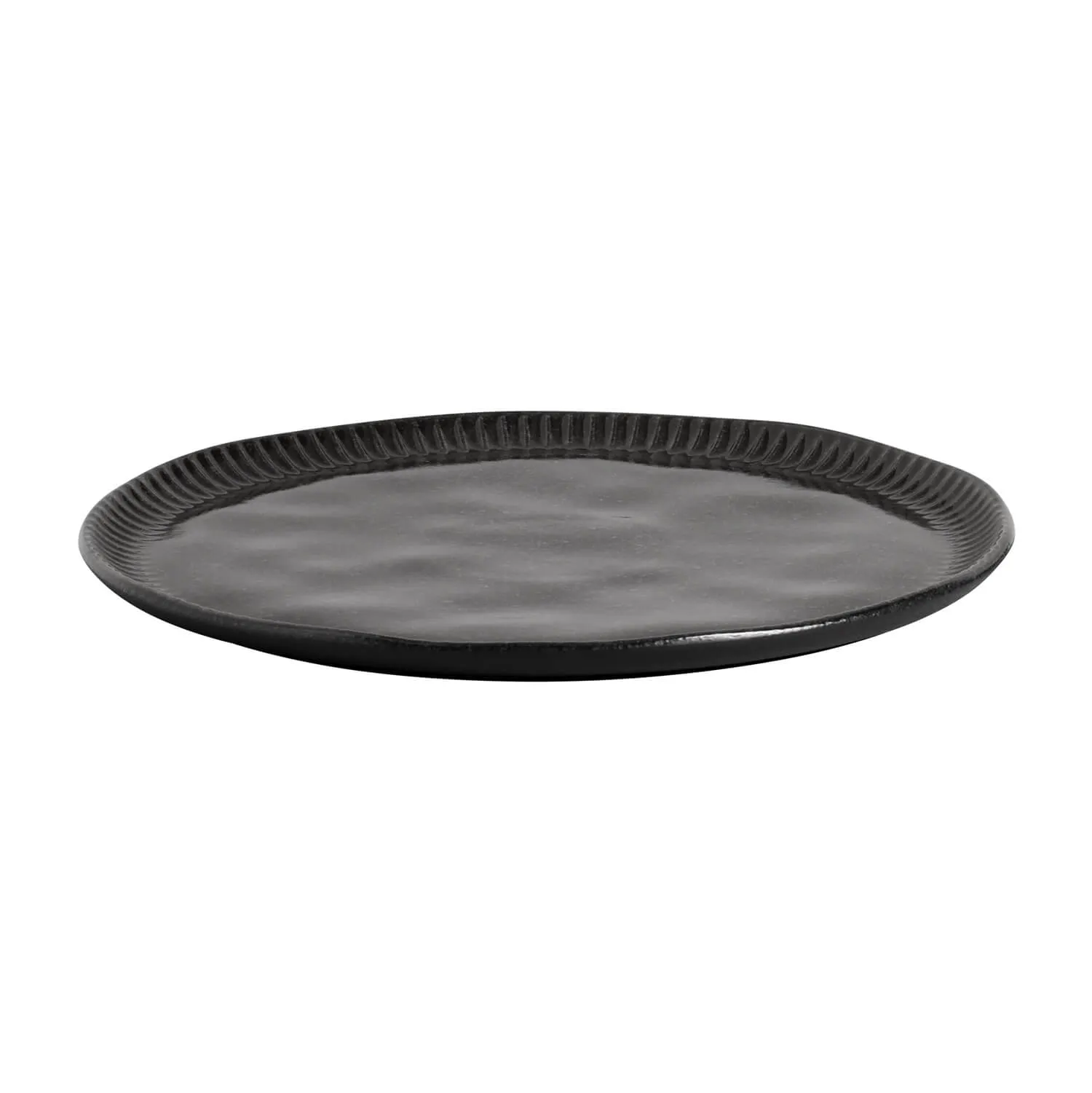 Conjunto com 6 Pratos Raso Linhas Black Sand Ø27,5cm