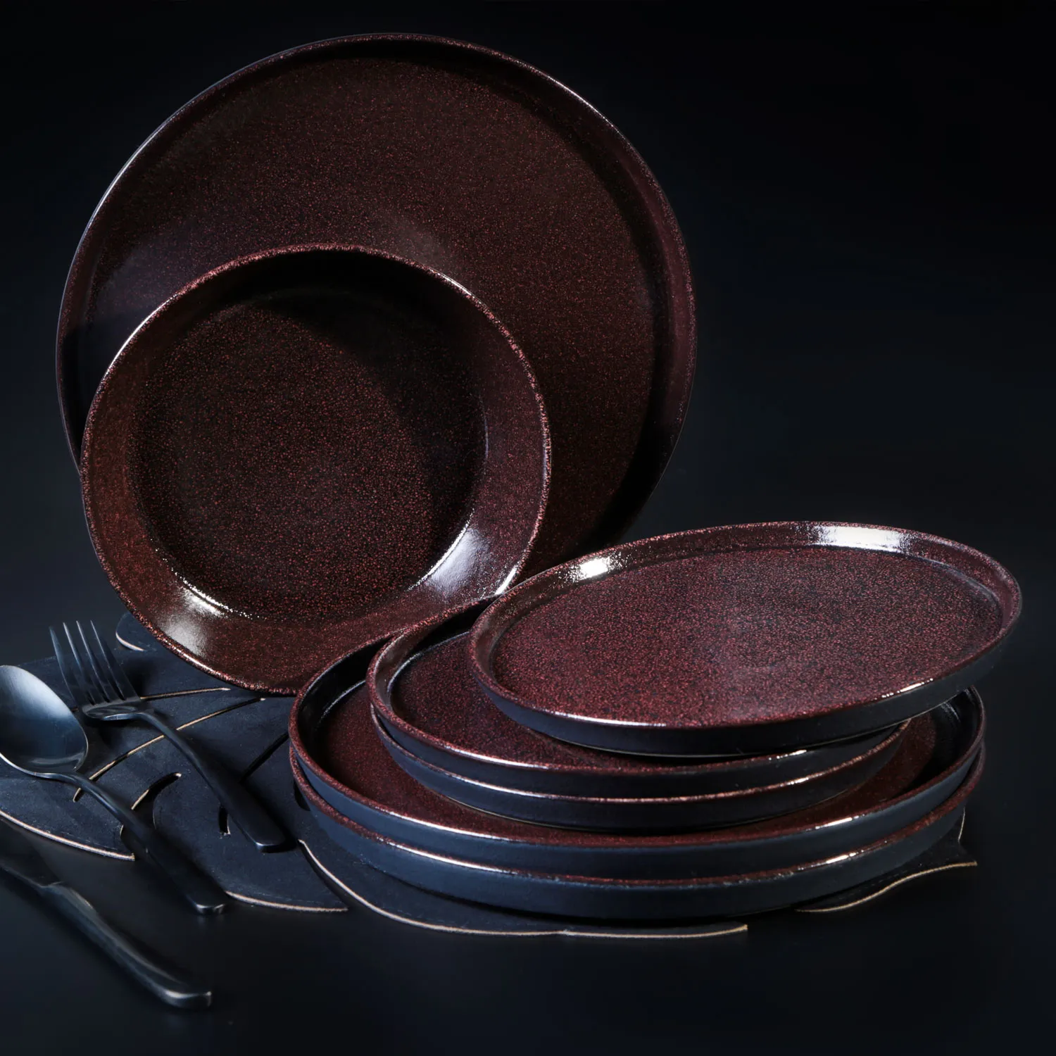 Conjunto com 6 Pratos Raso Neo Volcano Ø27cm