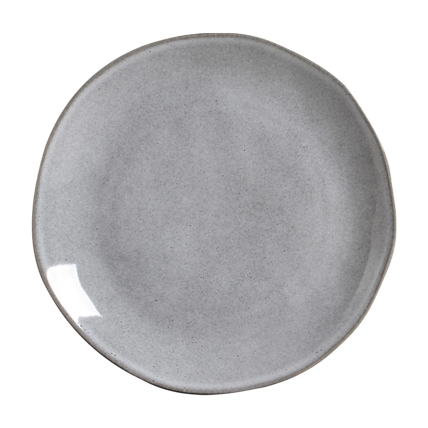Conjunto com 6 Pratos Raso Orgânico Concreto Ø26,5cm
