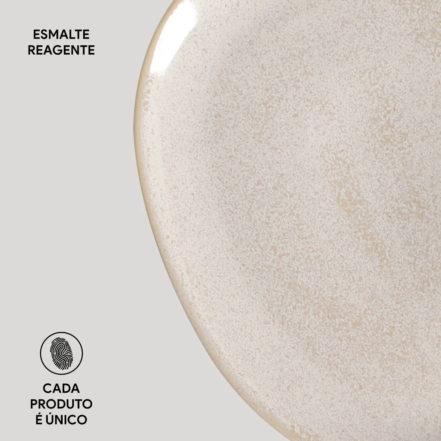 Conjunto com 6 Pratos Raso Oval Orgânico Latte 31x24x2,5cm