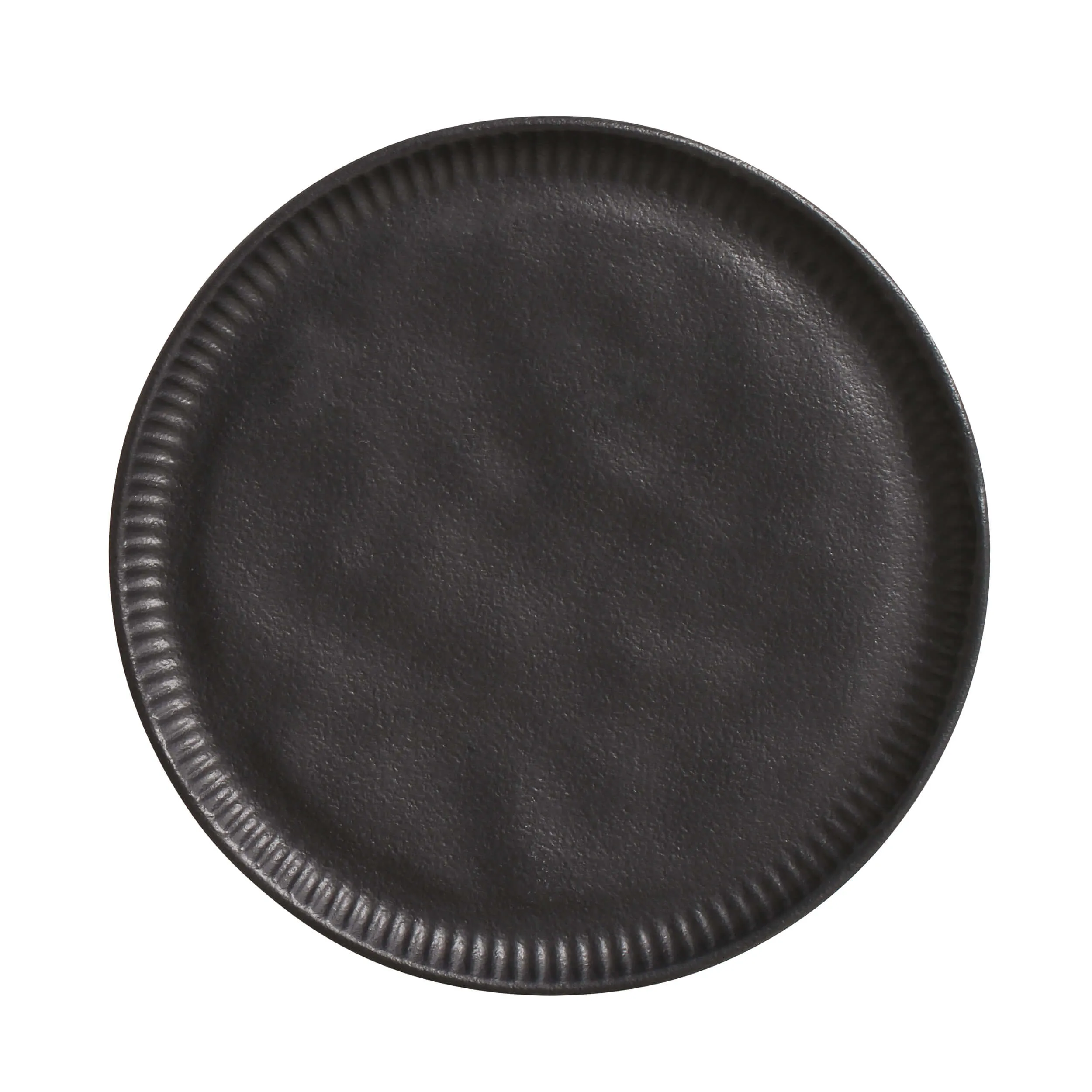 Conjunto com 6 Pratos de Sobremesa Linhas Preto Matte Ø21,5cm