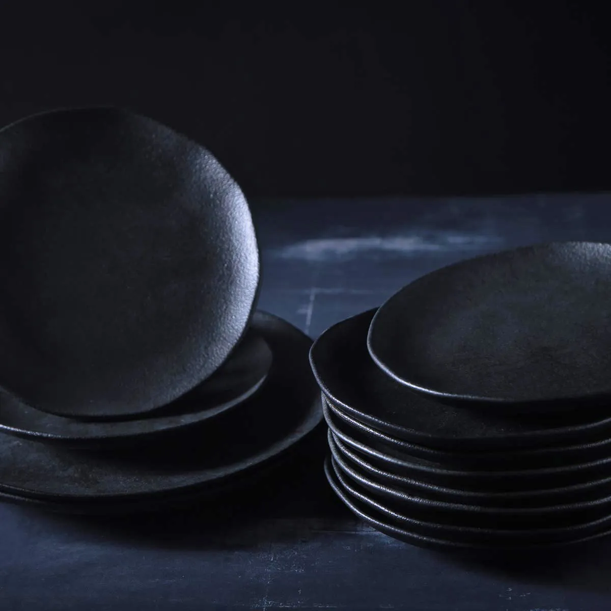Conjunto com 6 Pratos de Sobremesa Orgânico Carbon Ø19,5cm