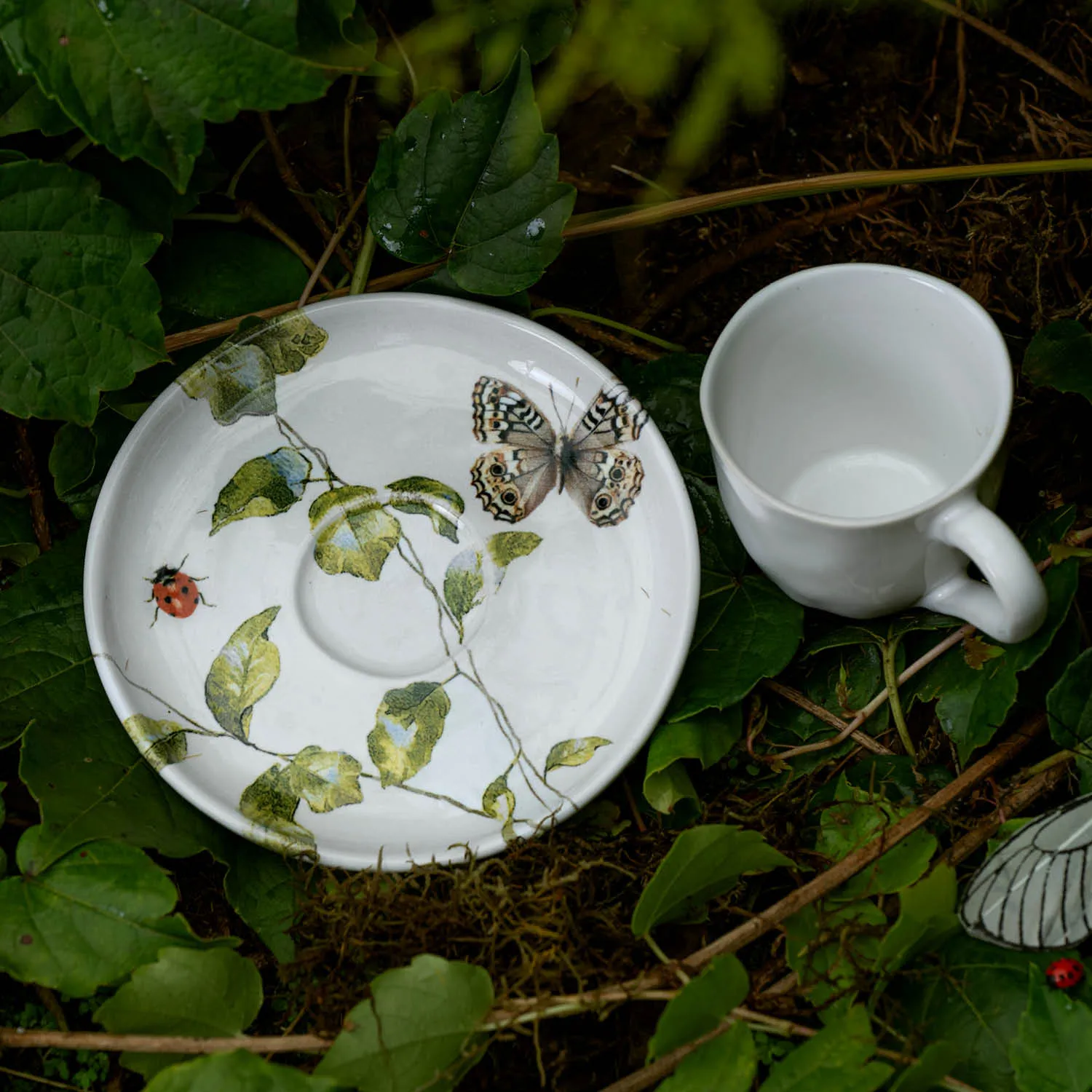 Conjunto com 6 Xícaras De Café com 6 Pires Bio Sereno 120ml