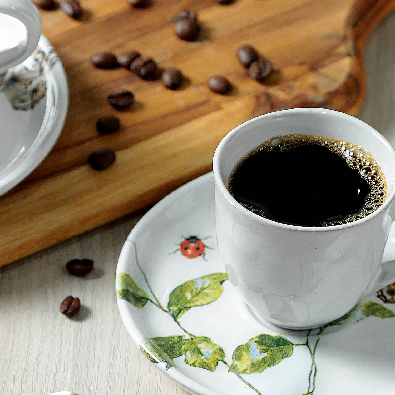 Conjunto com 6 Xícaras De Café com 6 Pires Bio Sereno 120ml