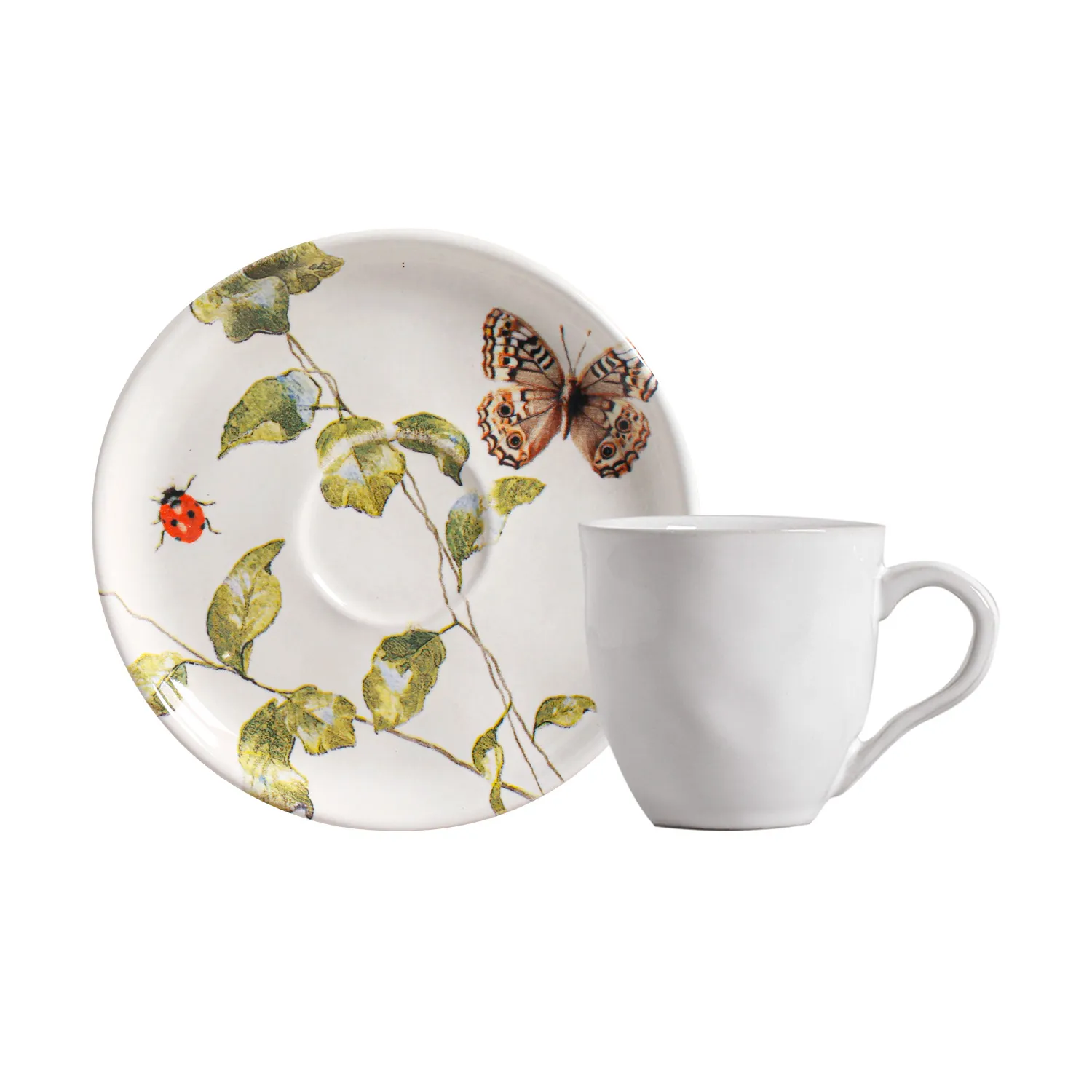 Conjunto com 6 Xícaras De Café com 6 Pires Bio Sereno 120ml