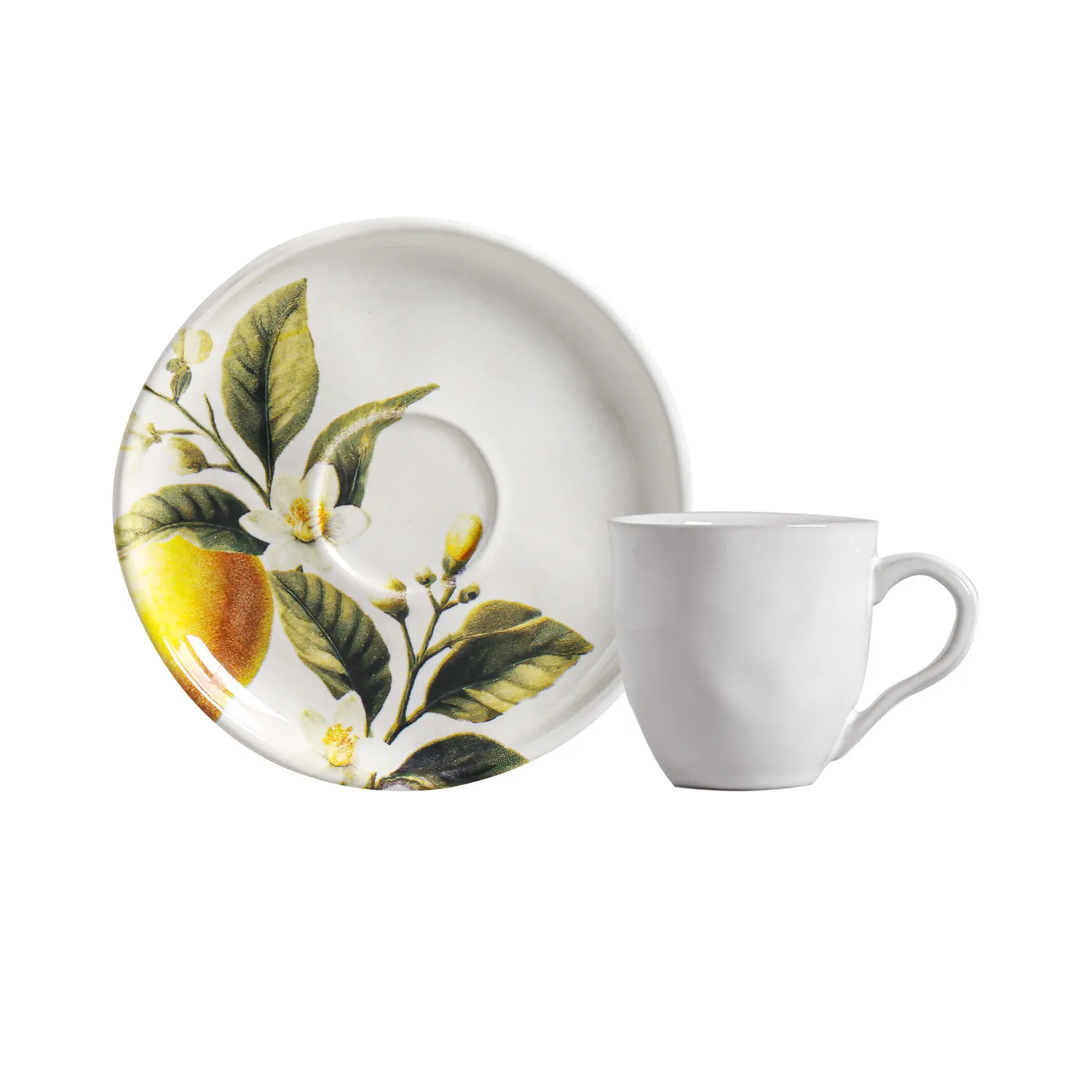 Conjunto com 6 Xícaras De Café com 6 Pires Bio Limonata 120ml