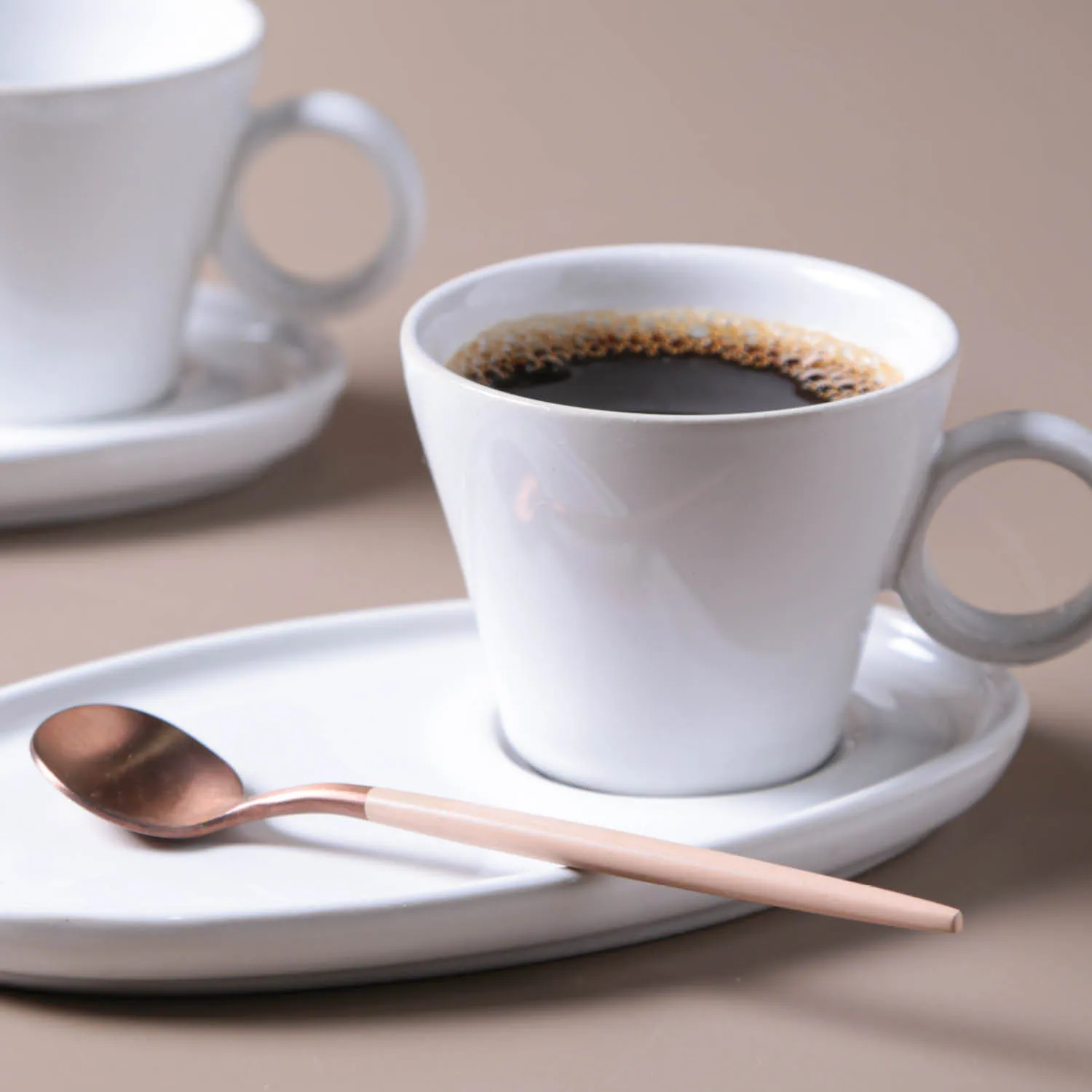 Conjunto com 6 Xícaras de Café Neo com Pires Oval New White 110ml