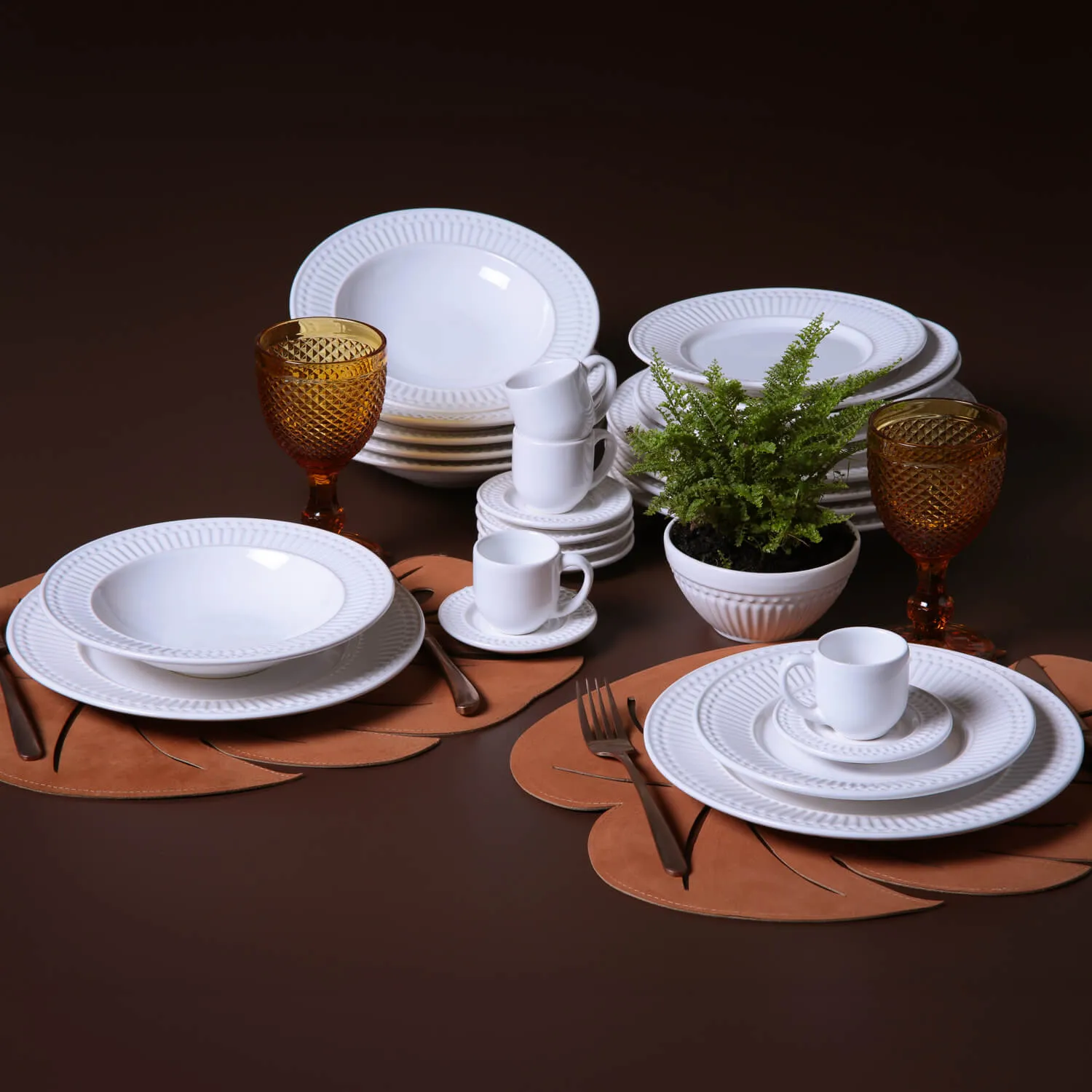 Aparelho de Jantar 20 Peças Roma Branco (para 4 pessoas)