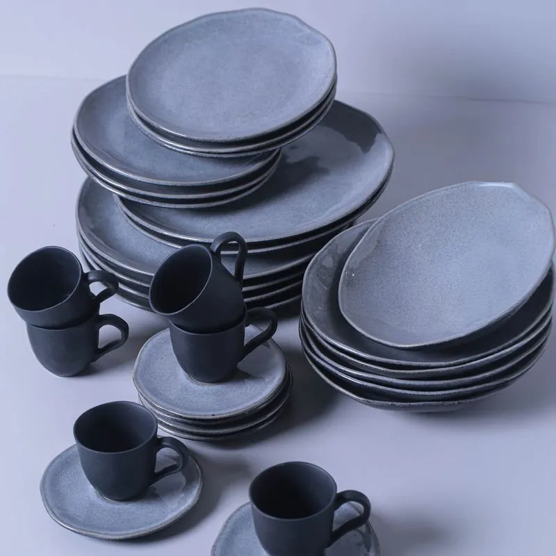 Aparelho de Jantar 30 Peças Orgânico Concreto (para 6 pessoas)