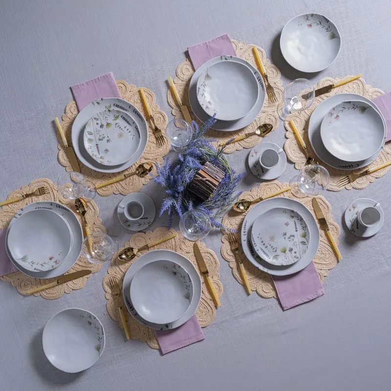 Aparelho de Jantar 30 Peças Orgânico Lavanda (para 6 pessoas)