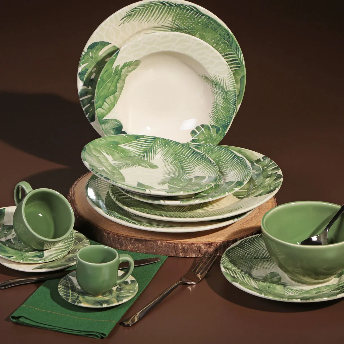 CONJUNTO C/ 6 PRATOS DE SOBREMESA MÔNACO TRAVATTURA Ø 20,5 cm