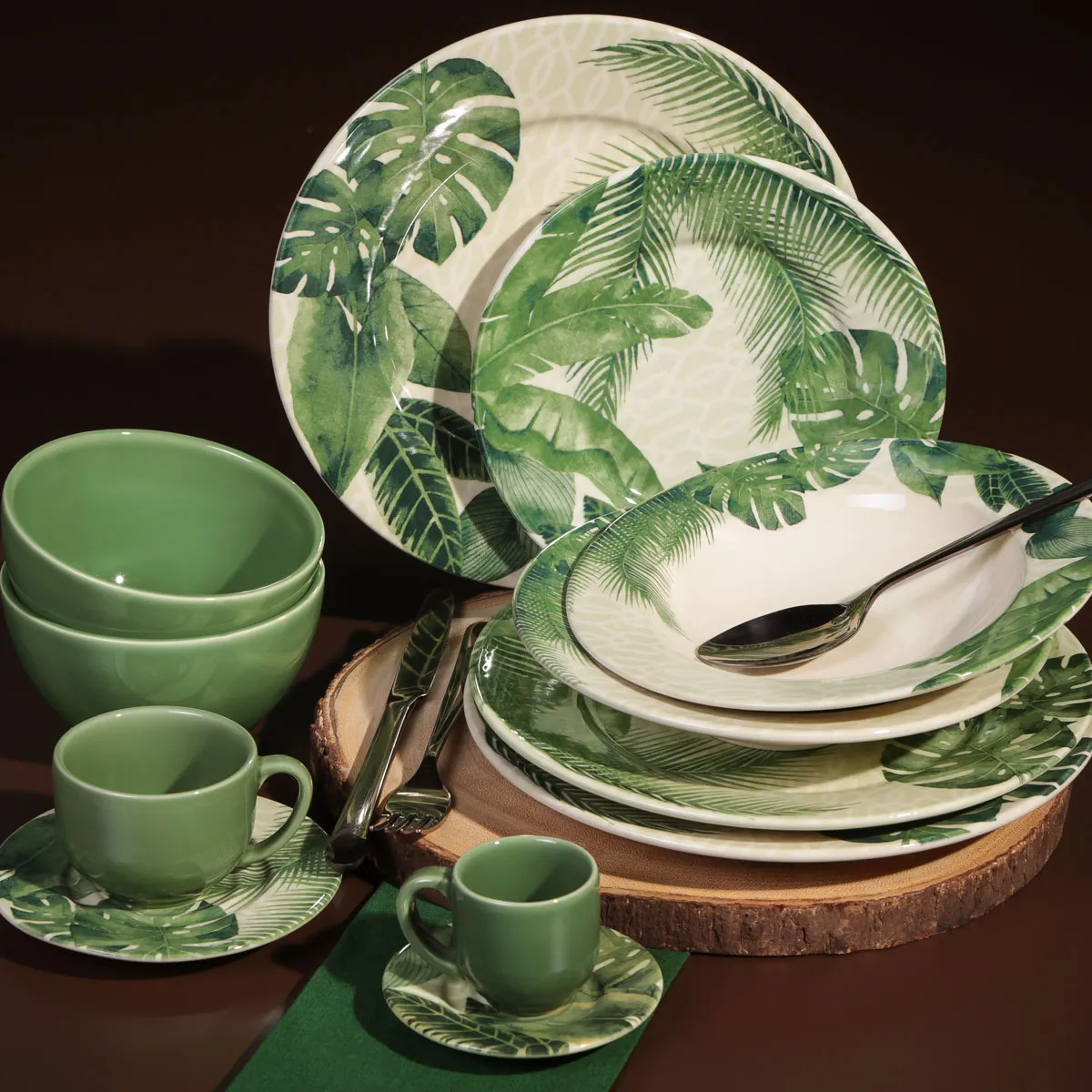 CONJUNTO C/ 6 PRATOS DE SOBREMESA MÔNACO TRAVATTURA Ø 20,5 cm