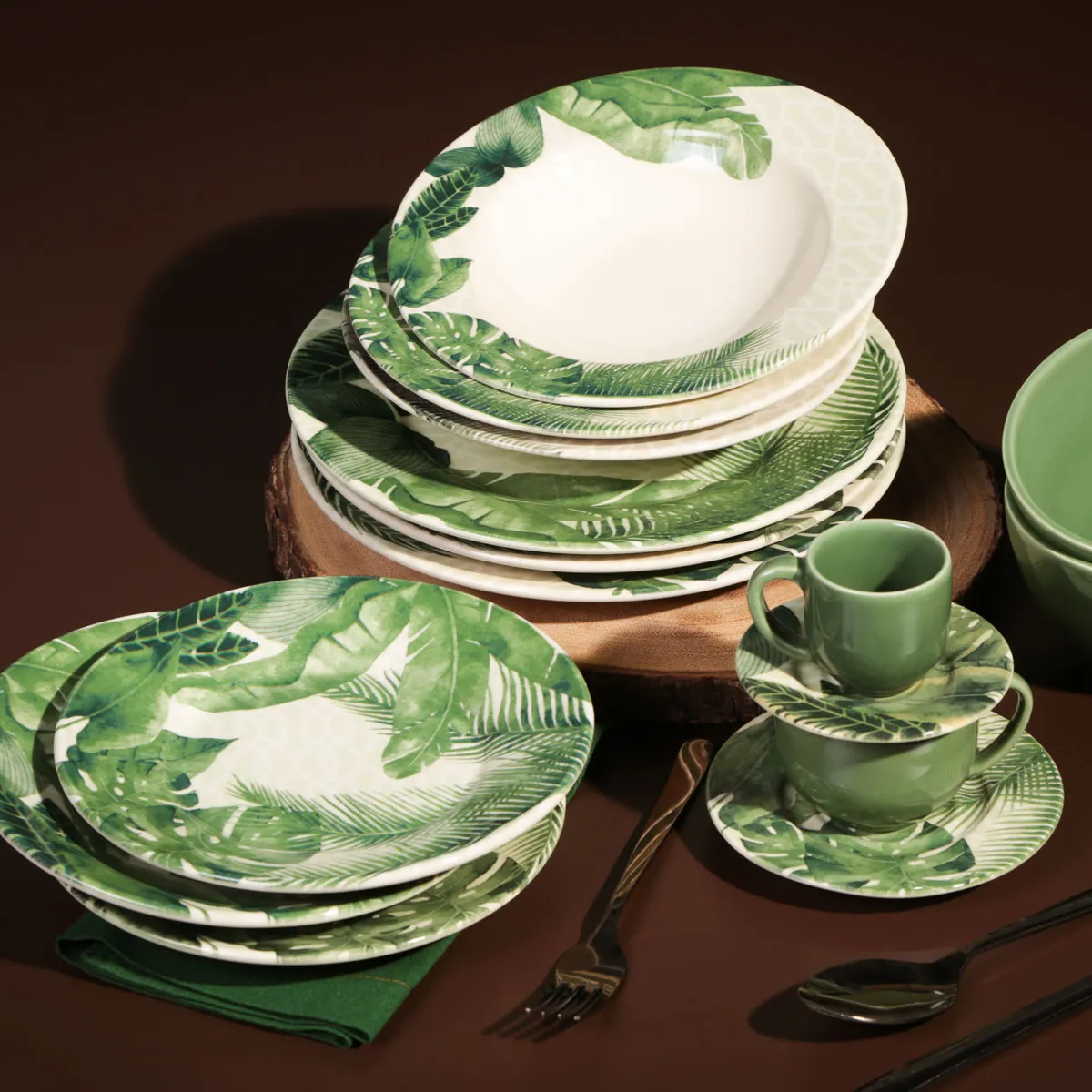 CONJUNTO C/ 6 PRATOS DE SOBREMESA MÔNACO TRAVATTURA Ø 20,5 cm