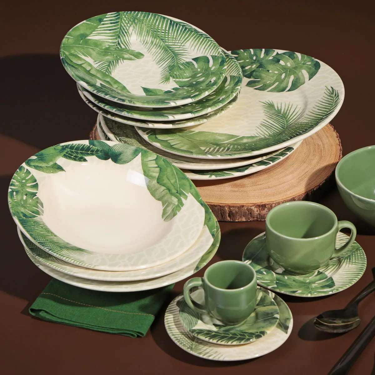 CONJUNTO C/ 6 PRATOS DE SOBREMESA MÔNACO TRAVATTURA Ø 20,5 cm