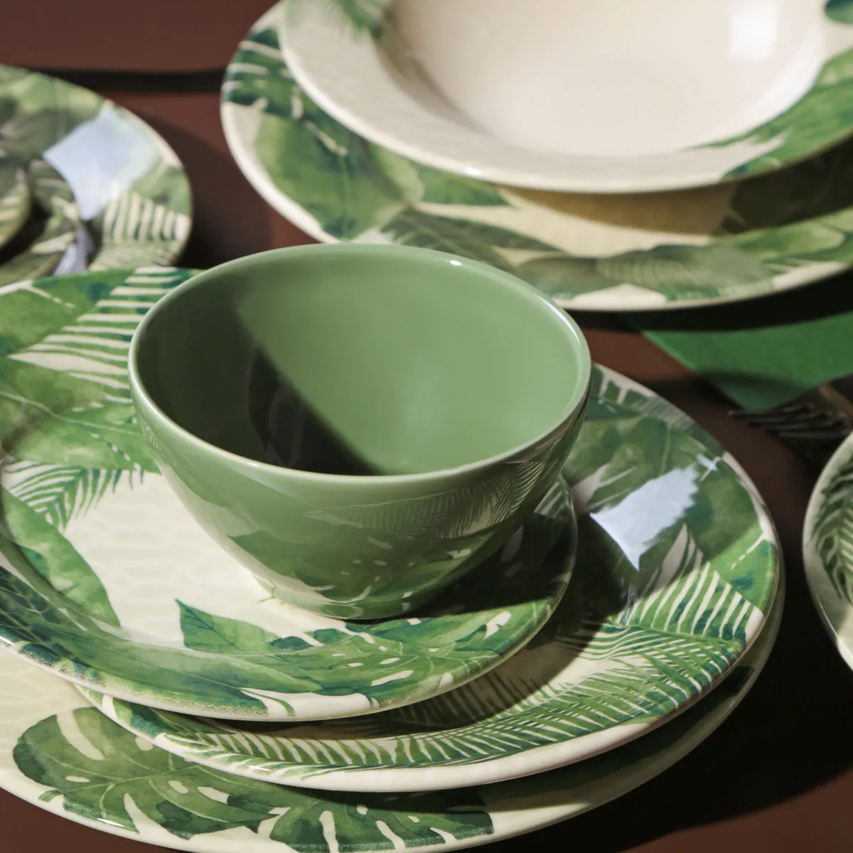 CONJUNTO C/ 6 PRATOS DE SOBREMESA MÔNACO TRAVATTURA Ø 20,5 cm