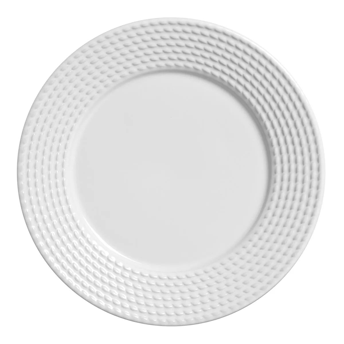 CONJUNTO C/ 6 PRATOS DE SOBREMESA OLÍMPIA BRANCO Ø 20,5 cm
