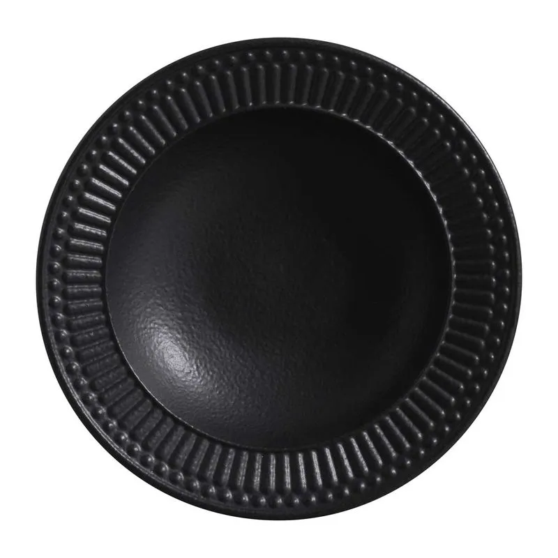 CONJUNTO C/ 6 PRATOS FUNDO GABBRO PRETO MATTE Ø 20,9cm