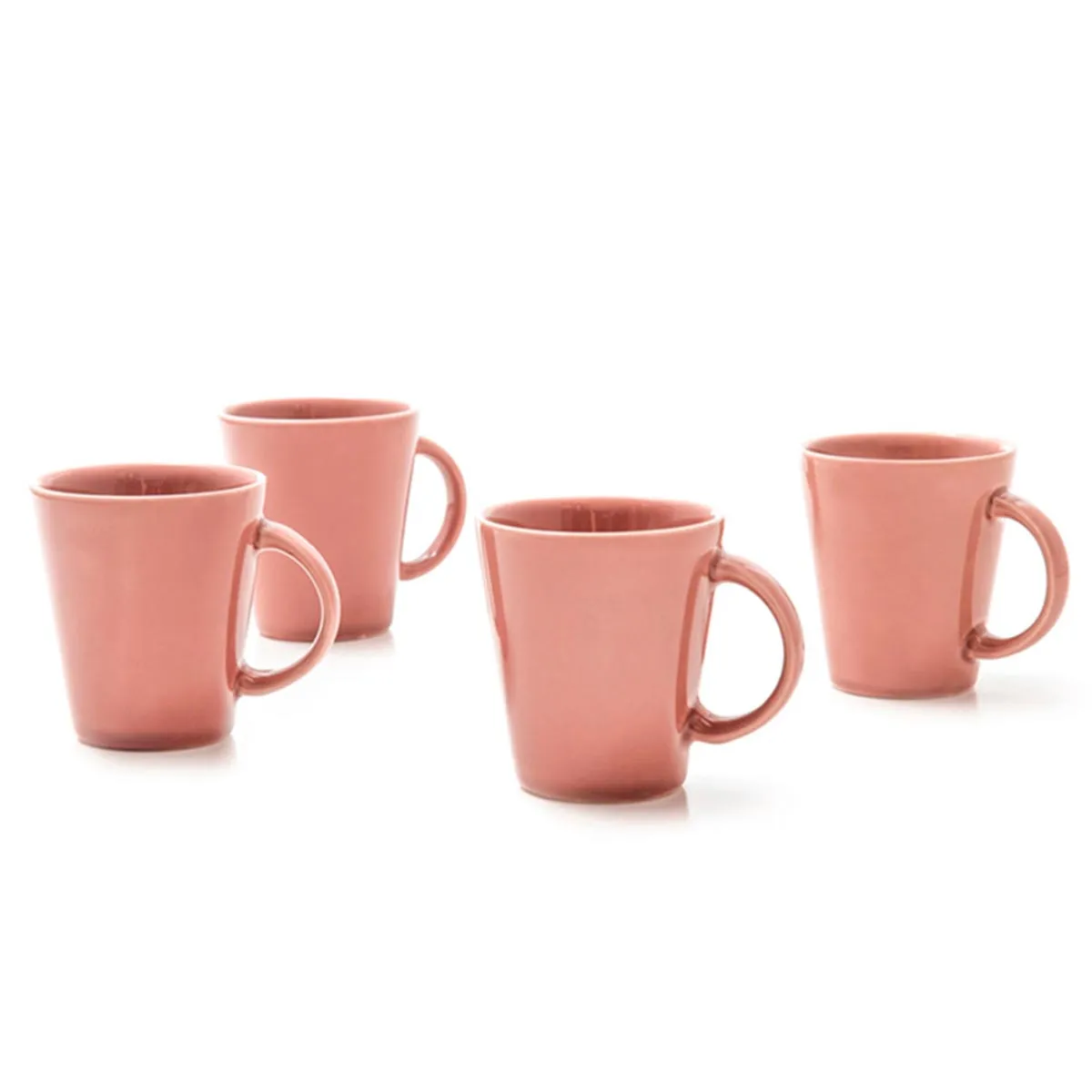 Conjunto com 4 Canecas Basic Especiarias Pimenta-Rosa Ø8,1cm 208ml - por Rita Lobo