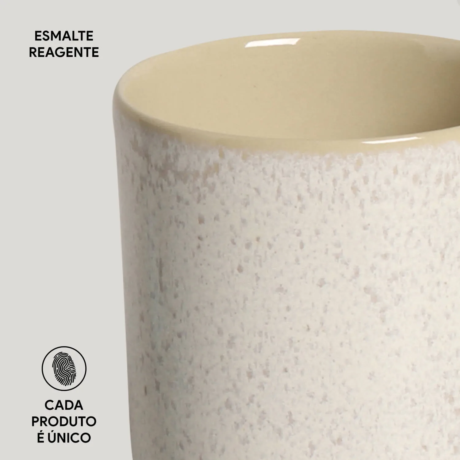 Conjunto com 4 Canecas Coup Stoneware Grande Latte 330ml