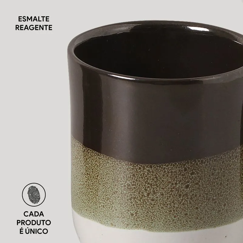 Conjunto com 4 Canecas Coup Stoneware Grande Mocha 330ml