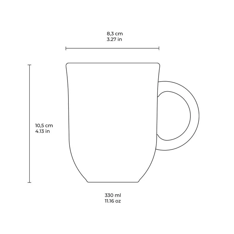 Conjunto com 4 Canecas Coup Stoneware Grande Stellar 330ml