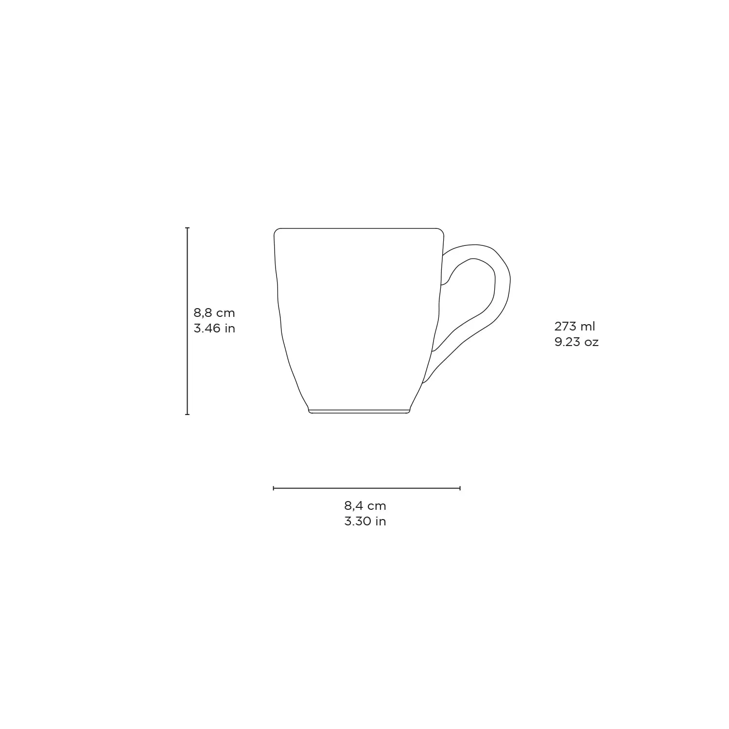 Conjunto com 4 Canecas Orgânico Latte 273ml