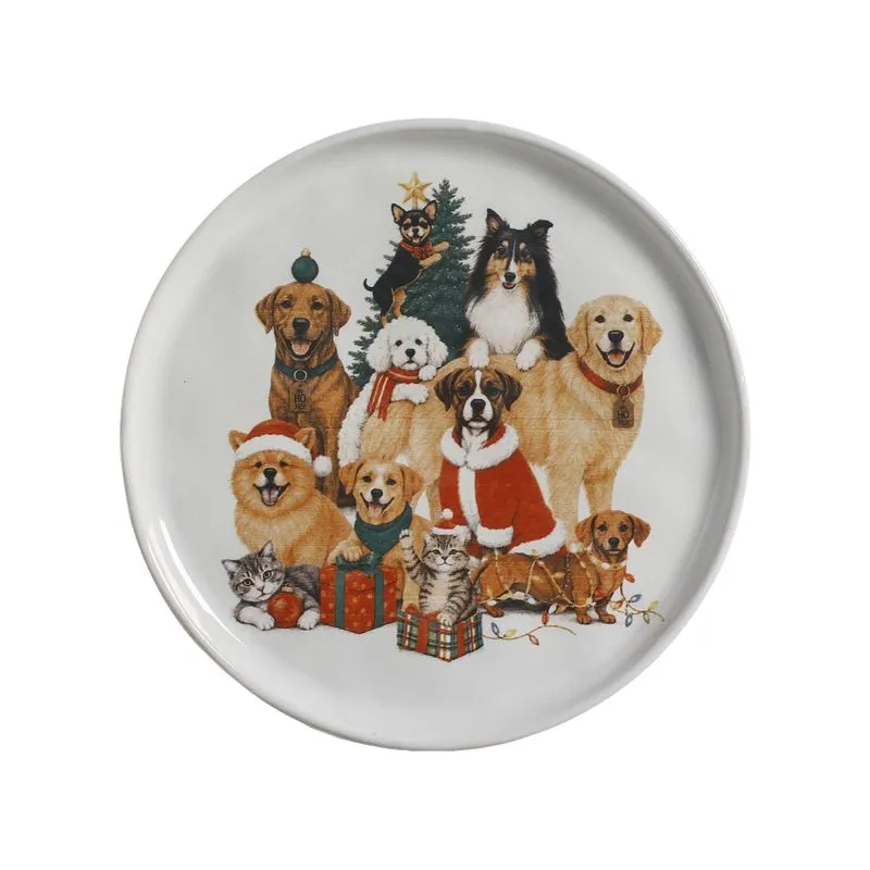 Conjunto com 6 Pratos De Sobremesa Bio Pet Christmas Ø21,5cm