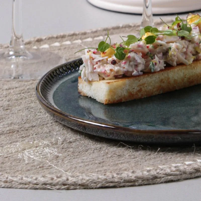 Conjunto com 6 Pratos De Sobremesa Linhas Oceano