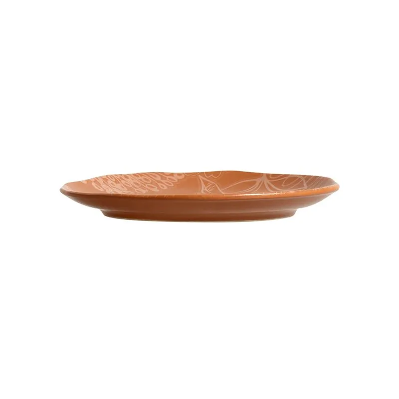 Conjunto com 6 Pratos De Sobremesa Orgânico Florear Terrakota