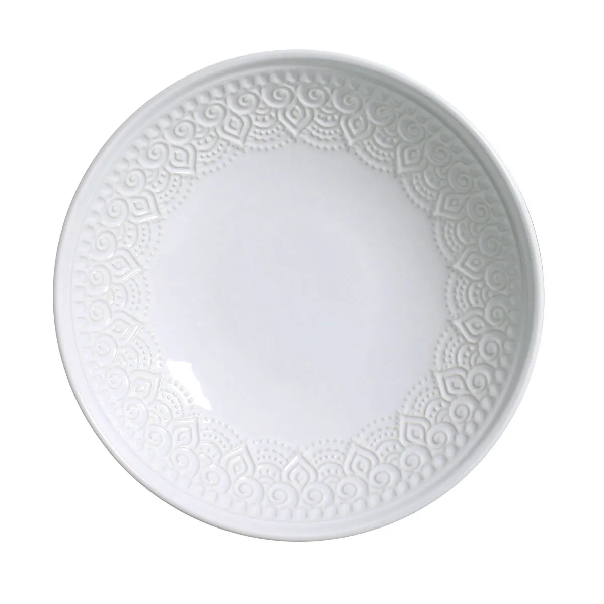 Conjunto com 6 Pratos Fundo Agra Branco Ø21cm