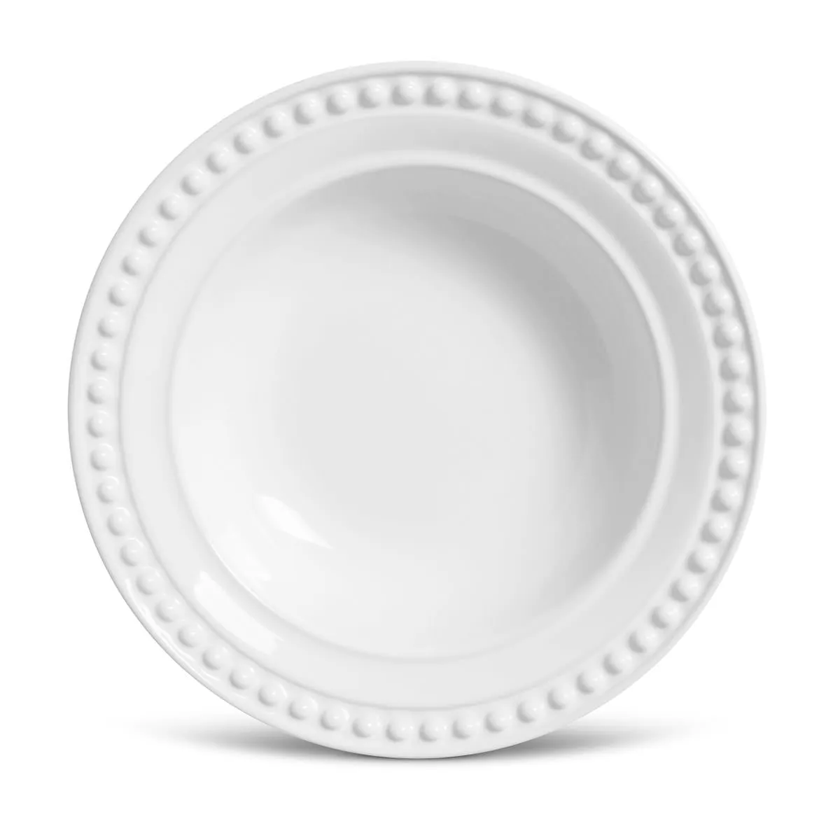 Conjunto com 6 Pratos Fundo Atenas Branco Ø22cm