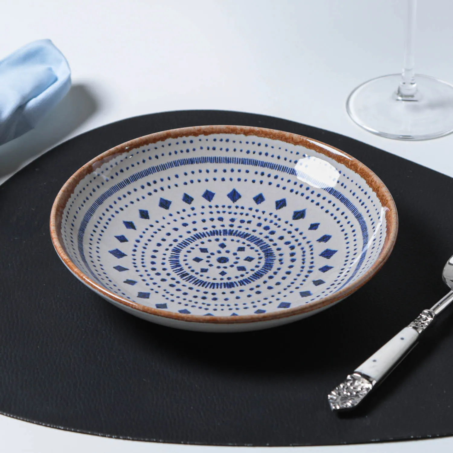 Conjunto com 6 Pratos Fundo Coup Stoneware New Asteca Ø20,3cm 600ml