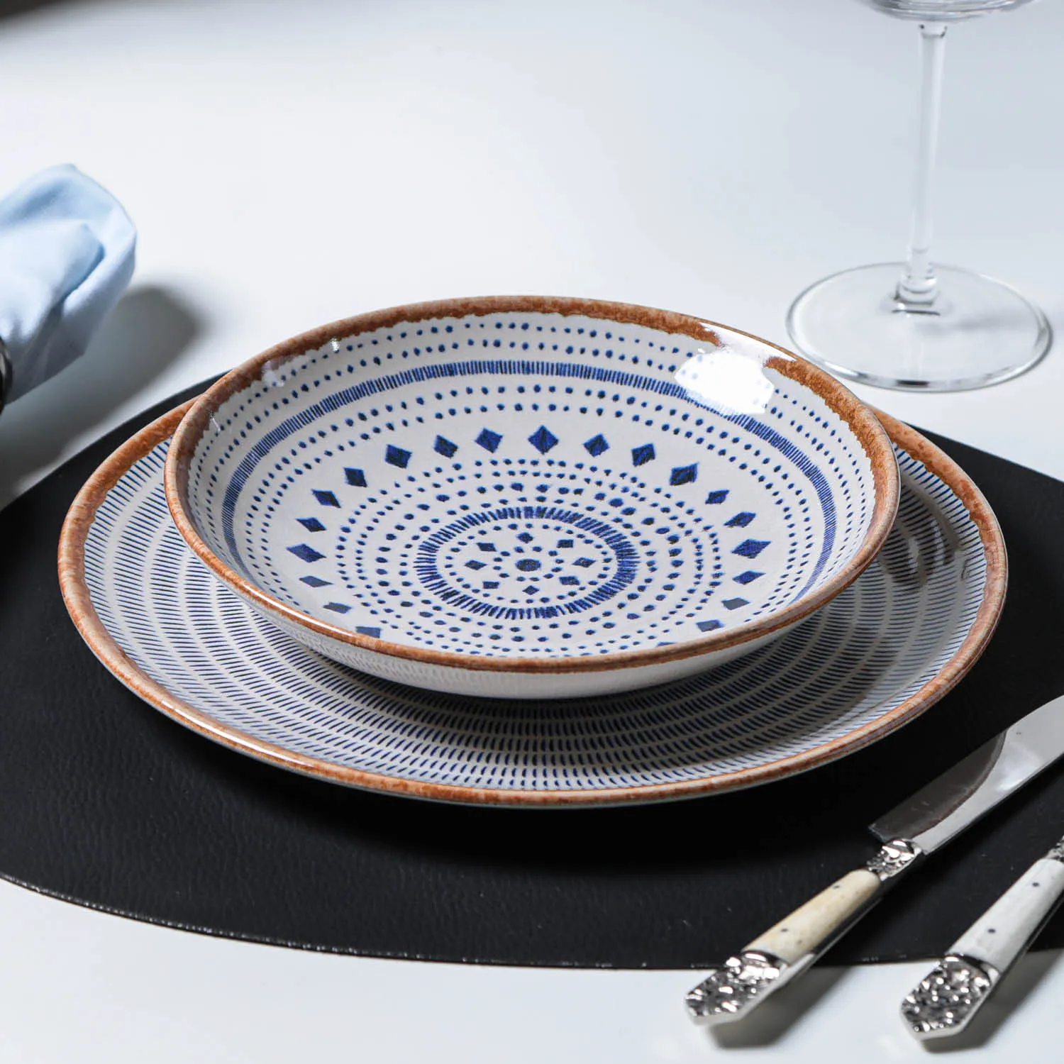 Conjunto com 6 Pratos Fundo Coup Stoneware New Asteca Ø20,3cm 600ml