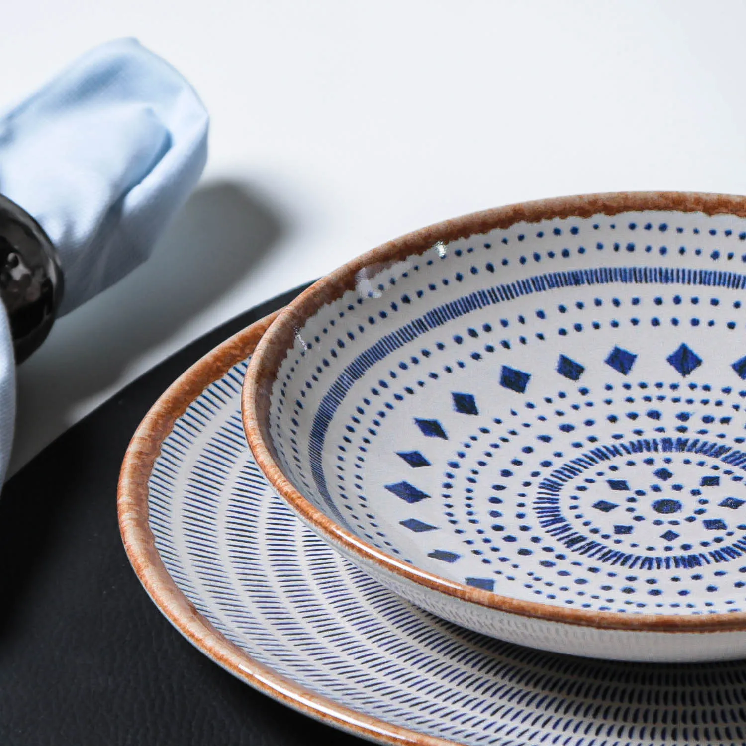 Conjunto com 6 Pratos Fundo Coup Stoneware New Asteca Ø20,3cm 600ml