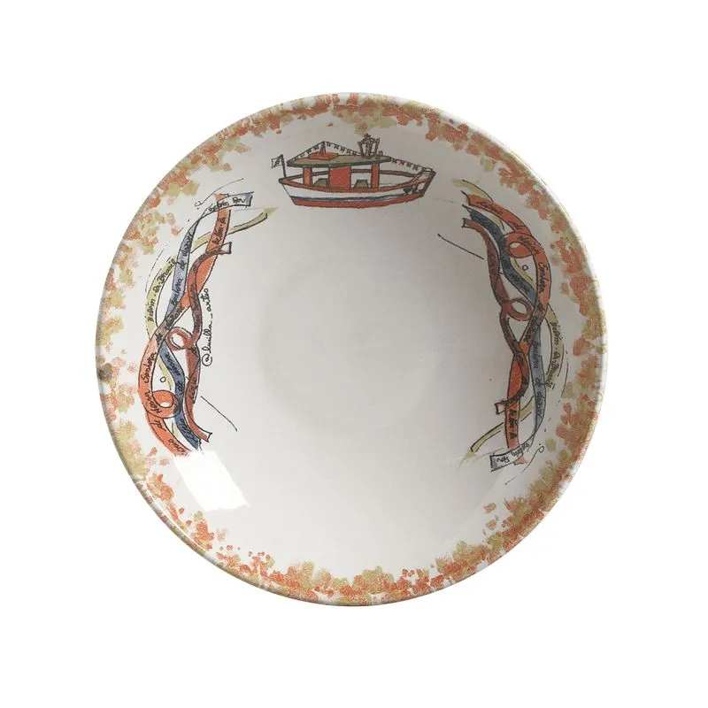 Conjunto com 6 Pratos Fundo Coup Stoneware Procissão de Fé Ø20,3cm 600ml