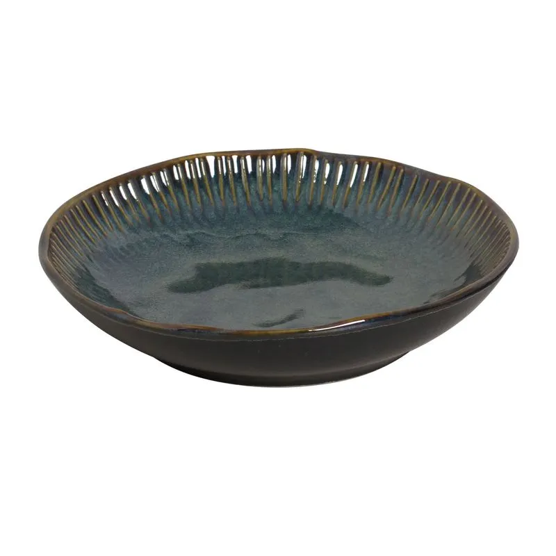 Conjunto com 6 Pratos Fundo Linhas Oceano Ø 22,5cm