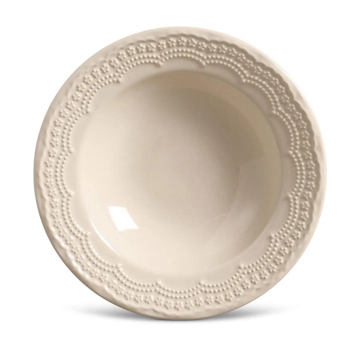 Conjunto com 6 Pratos Fundo Madeleine Cru Ø22cm