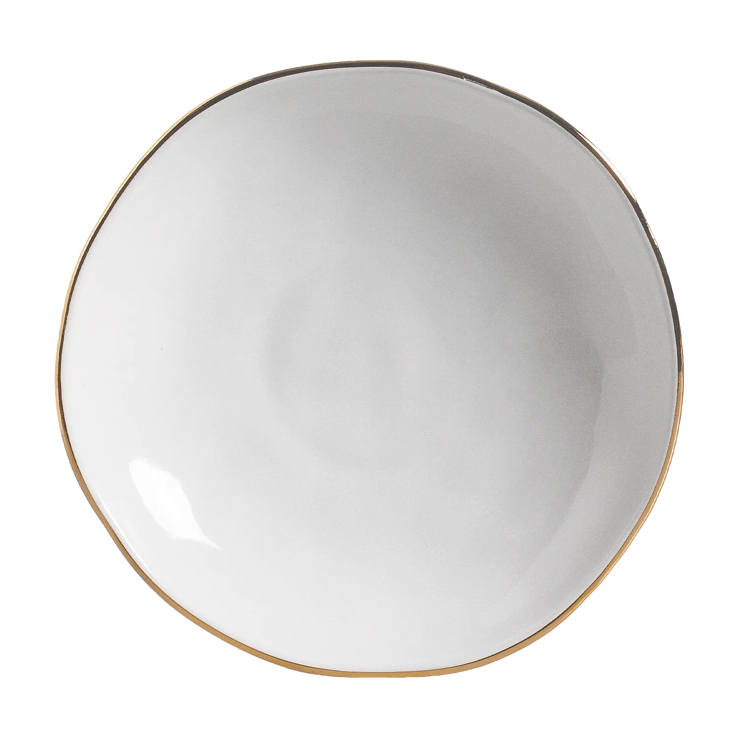 Conjunto com 6 Pratos Fundo Orgânico New White Gold Ø21,2cm 600ml